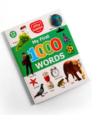 Premium My First 1000 Words Books For 12+ Month Old Baby | Early Learning Montessori Books For Kids & Toddlers | Educational & Activity Books | 96 Pages | English(Paperback, Play Nation)