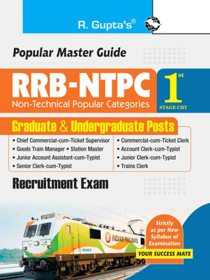 RRB-NTPC: Graduate & Undergraduate Posts (1st Stage CBT) Recruitment Exam Guide(English, Paperback, RPH Editorial Board)