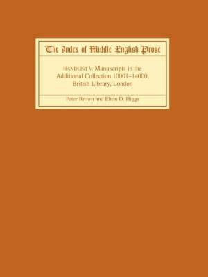 The Index of Middle English Prose Handlist V(English, Paperback, Brown Peter Professor)