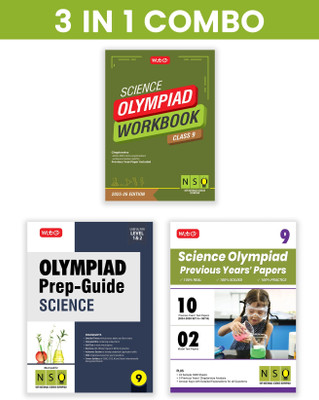 MTG Class-9 National Science Olympiad (NSO) Workbook, Prep-Guide & Previous Years Papers (PYQs) with Mock Test Paper (Set of 3 Books) - SOF Olympiad Books For 2025-26 Exam(Paperback, MTG Editorial Board)