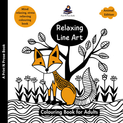 Relaxing Line Art - Animal Edition - Colouring Book for Adults(English, Paperback, unknown)