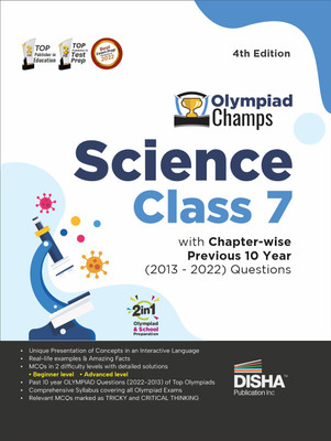 Olympiad Champs Science Class 7 with Chapter-Wise Previous 10 Year (2013 - 2022) Questions Complete Prep Guide with Theory, Pyqs, Past & Practice Exercise(English, Paperback, Disha Experts)