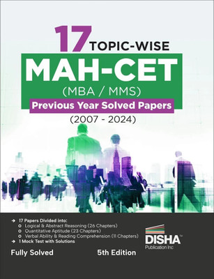 17 Topic-Wise Mah-Cet (MBA / Mms) Previous Year Solved Papers (2014 - 2024) - Pyqs Question Bank - Maharashtra Mh-Cet Common Entrance Test(English, Paperback, unknown)