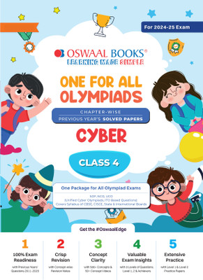 Oswaal One For All Olympiad Class 4 Cyber | Previous Years Solved Papers | For 2024-25 Exam(Paperback, Oswaal Editorial Board)