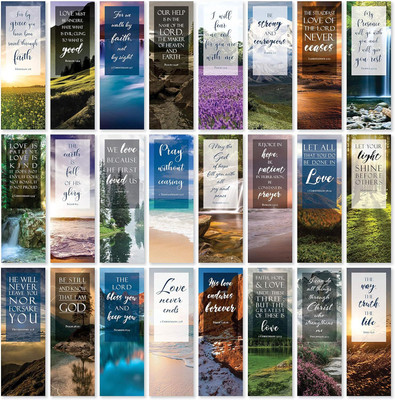 MALHOTRA PRINT SHOPPE Bible Verse Bookmarks with Scripture - Pack of 48 Paper Bookmarks Bookmark(Bible Verse, Multicolor)