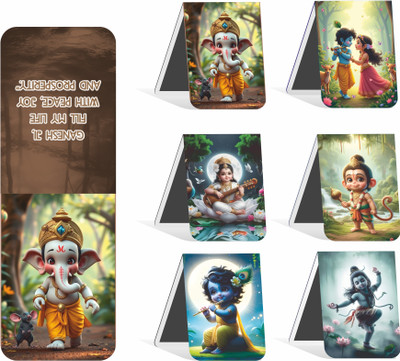 Signex Print Media GOD Sanatani Magnetic Bookmarks Set of 6, Cute Magnetic Bookmarks for Books Magnetic Bookmark Bookmark(GOD Themed, Multicolor)