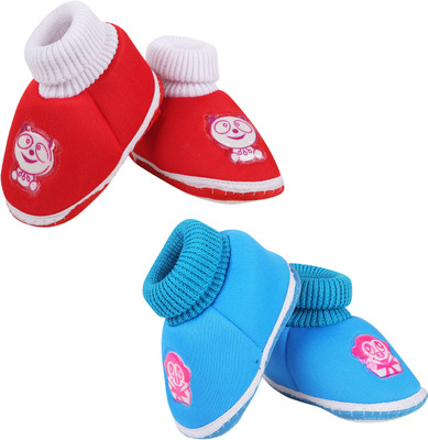 ASHISH TRADERS Booties(Toe to Heel Length - 11 cm, RED & SKY BLIUE)