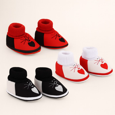 ONFEET Booties(Toe to Heel Length - 11 cm, Black, Red & White)