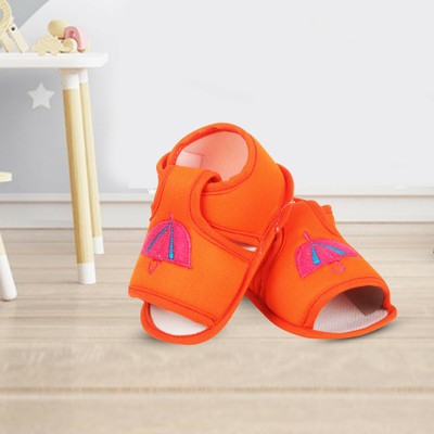 ASHISH TRADERS Booties(Toe to Heel Length - 11 cm, ORANGE SANDEL KADAI)