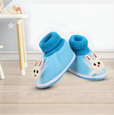 FITKNOT Booties(Toe to Heel Length - 11 cm, Light Blue)