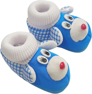 KAMAL CHILD CARE Booties(Toe to Heel Length - 12 cm, Sky blue)