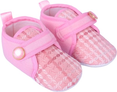 Coco Candy Cute Stylish Chekd Foot Wear Booties(Toe to Heel Length - 11 cm, Pink2)