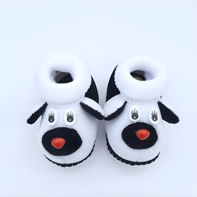 FITKNOT Booties(Toe to Heel Length - 11 cm, White)