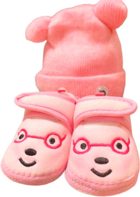 Pollo Loco Booties(Toe to Heel Length - 11 cm, Pink)