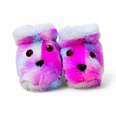 Mohdanas baby bootie shoes 120 Booties(Toe to Heel Length - 1 cm, Pink, White, Blue)