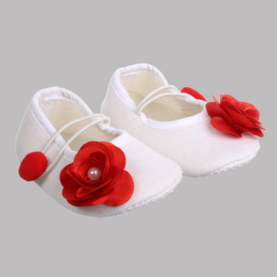 Daizy Booties(Toe to Heel Length - 12 cm, White)