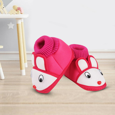 ASHISH TRADERS Booties(Toe to Heel Length - 11 cm, RABIT PINK)
