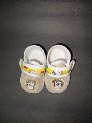 Organic kids shoes Booties(Toe to Heel Length - 5 cm, cream colour)