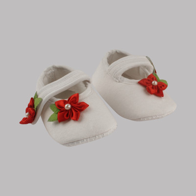 Daizy Booties(Toe to Heel Length - 12 cm, White)