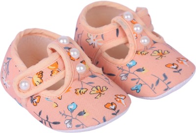 Coco Candy Kids New Born Infant Cute Stylish Booties(Toe to Heel Length - 12 cm, Peach)