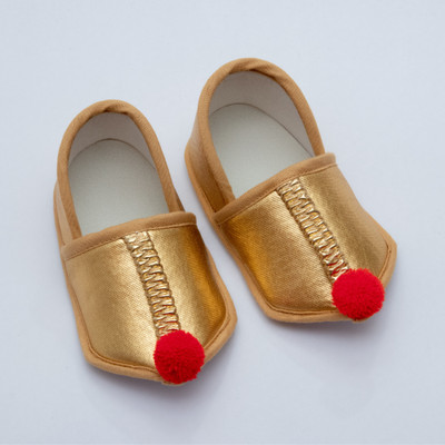 Daizy Booties(Toe to Heel Length - 11 cm, Golden)