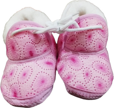 Pollo Loco Booties(Toe to Heel Length - 11 cm, Pink)