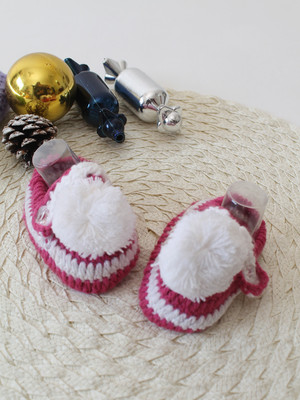 Woonie Booties(Toe to Heel Length - 14 cm, Purple)