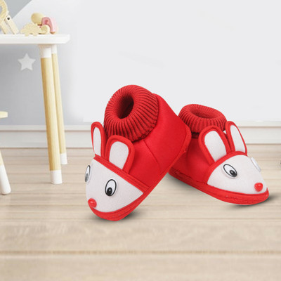 ASHISH TRADERS Booties(Toe to Heel Length - 11 cm, RABIT RED)