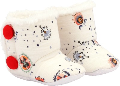 Coco Candy Booties(Toe to Heel Length - 13 cm, Off White)