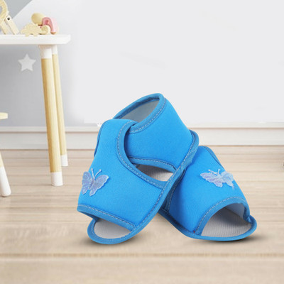 ASHISH TRADERS Booties(Toe to Heel Length - 11 cm, SKY BLUE SANDEL BUTTERFLY)