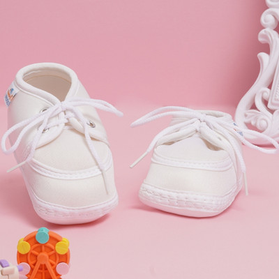 Neska Moda 3 To 12 Months Baby Boys & Baby Girls Cute Soft Cotton Pre-Walker Lace Booties(Toe to Heel Length - 12 cm, White)