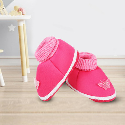 ASHISH TRADERS Booties(Toe to Heel Length - 11 cm, PINK SHOES BUTTERFLY)