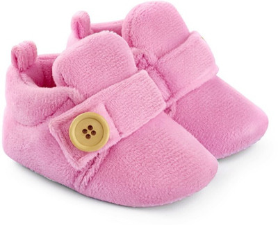 Star Fish Baby Boys & Girls 3 TO 12 Months Comfortable Soft Cotton Party Wear Booties Booties(Toe to Heel Length - 12 cm, Baby Pink)