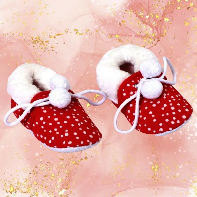 Coco Candy Booties(Toe to Heel Length - 19 cm, Red, White)