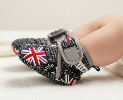 FASHIONIO Kids British Booties(Toe to Heel Length - 10 cm, Black)