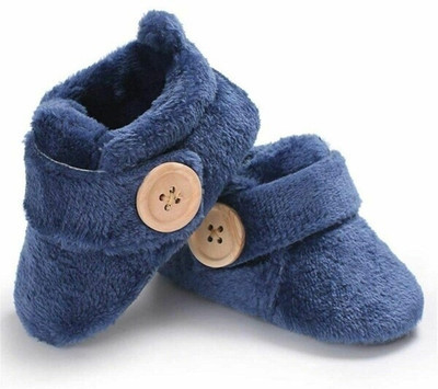 Star Fish Baby Boys & Girls 3 TO 12 Months Comfortable Soft Cotton Party Wear Booties Booties(Toe to Heel Length - 12 cm, Navy)