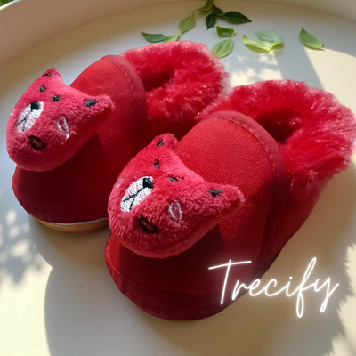 Trecify 0 To 12 Months Baby Boys & Baby Girls Soft Cotton Cute Booties(Toe to Heel Length - 12 cm, Red)