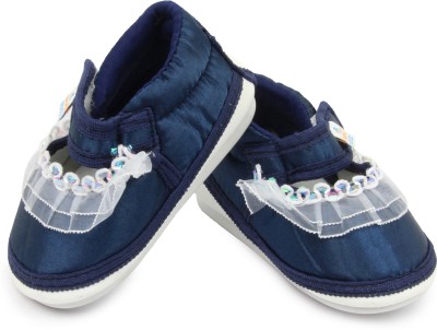 Neska Moda Girls Velcro Walking Shoes(Dark Blue, 12-15 Months)