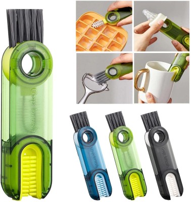 HurryShoppy Bottle Gap Cleaner Brush 3 in 1 Cleaning Brush Lid(Multicolor)