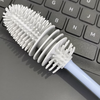 shiva enterprises Silicon Brush for Water Bottles Flask Long Handle Bottle Cleaning Brush(Grey-1)