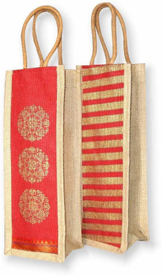 LMT Collection Eco-Friendly Jute Water Bottle Carry Bag 1.5 Liter Capacity(Multicolor)