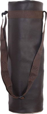 KUBER INDUSTRIES Soft Leather Insulated Bottle Cover|Adjustable Strap With Drawstring (Brown)(Brown)