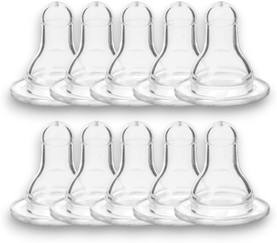 BONNE Gentle Flow Nipples for All Type Feeding Bottles (pack of 10 nipple) Slow Flow Nipple(Pack of 10 Nipples)