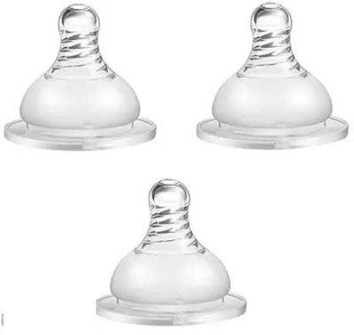 Baby Hashtag Wide Neck Nipple All Kinds of Mouth Feeding Bottles/Steel Feeders (Pack of 3) Fast Flow Nipple(Pack of 3 Nipples)