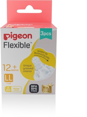 Pigeon PERISTALTIC NIPPLE LL- 3 PCS with pack of 1 Fast Flow Nipple(Pack of 1 Nipple)