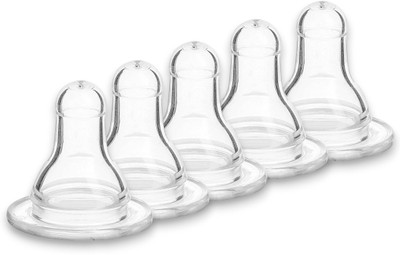 RB Point Beginner Nipple for All Type Feeding Bottles New Born Flow Nipple(Pack of 5 Nipples)