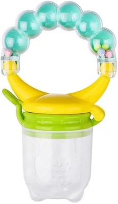 Babylib Silicone Food/Fruit Nibbler with Extra Mesh, Soft Pacifier & feeder Feeder Feeder(Yellow)