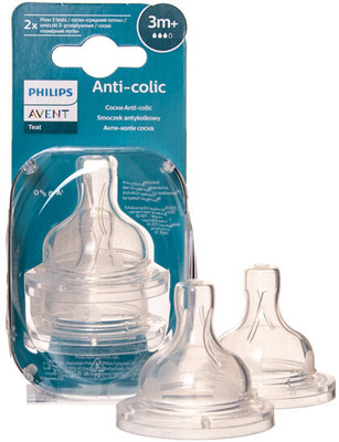 Philips Avent ANTI COLIC (SCY763/02)3M+ Medium Flow Nipple(Pack of 1 Nipple)
