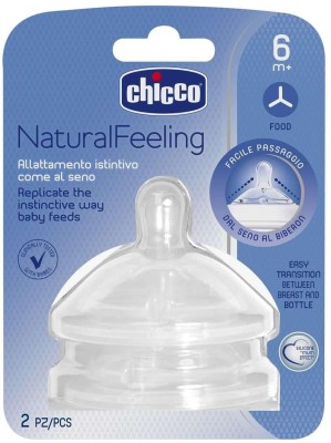 Chicco Anti-Colic Effect, Nipple For Wide Neck Feeding Bottles, Fast Flow, 6m+ Fast Flow Nipple(Pack of 2 Nipples)