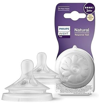 PHILIPS Natural Response Baby Bottle Medium Flow Medium Flow Nipple(Pack of 2 Nipples)